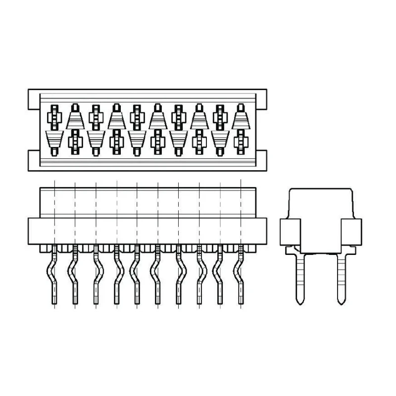TE Connectivity Micro-MaTch Series Straight Through Hole PCB Socket, 16-Contact, 2 Row, 2.54 mm Pitch Solder 1-215079-6