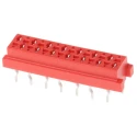 TE Connectivity Micro-MaTch Series Straight Through Hole PCB Socket 14-Contact 2 Row 2.54 mm Pitch 230V 1.5A 1-215079-4