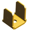 TE Connectivity FASTON 250 Gold Uninsulated Male Spade Connector, Stud, 6.35 x 0.81 mm Tab Size 41290