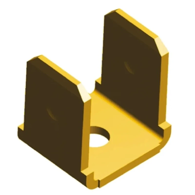 TE Connectivity FASTON 250 Gold Uninsulated Male Spade Connector, Stud, 6.35 x 0.81 mm Tab Size 41290