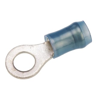 TE Connectivity PIDG Insulated Ring Terminal M5 Stud Size 16 AWG 14 AWG Wire Size Nylon Blue 36160