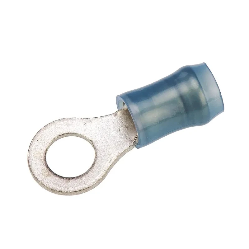 TE Connectivity PIDG Insulated Ring Terminal M5 Stud Size 16 AWG 14 AWG Wire Size Nylon Blue 36160