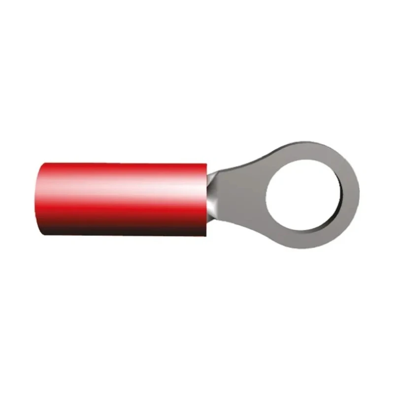 TE Connectivity PIDG Insulated Ring Terminal M5 Stud Size 22 AWG to 16 AWG Nylon Sleeve Copper Tin Plated Contact 320552