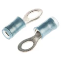 TE Connectivity PIDG Insulated Ring Terminal M5 Stud Size 16 AWG 14 AWG Wire Size Blue 130663