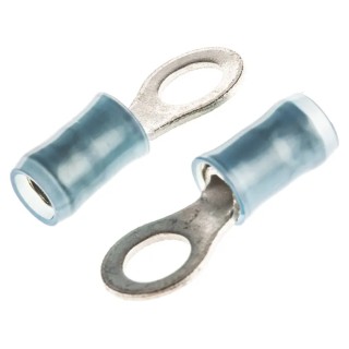 TE Connectivity PIDG Insulated Ring Terminal M5 Stud Size 16 AWG 14 AWG Wire Size Blue 130663