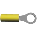 TE Connectivity PIDG Insulated Ring Terminal M2.5 Stud Size, 26 AWG to 22 AWG Wire Size, Nylon Insulation, Yellow 323914