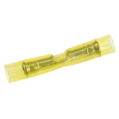 TE Connectivity PIDG Butt Splice Connector Yellow Insulated Tin Copper Crimp 24 AWG 323994