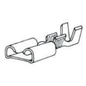 TE Connectivity FASTON 250 Black Uninsulated Female Spade Connector Crimp 6.35 x 0.81 mm 1-160304-8