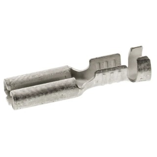 TE Connectivity FASTON 110 Series Silver Uninsulated Female Spade Connector Crimp 2.8 x 0.5 mm Tab Size 20 AWG to 160539-2