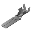 TE Connectivity Black Uninsulated Male Spade Connector, Crimp, 6.35 x 0.81 mm Tab Size, 11 AWG to 9 AWG 180409-2