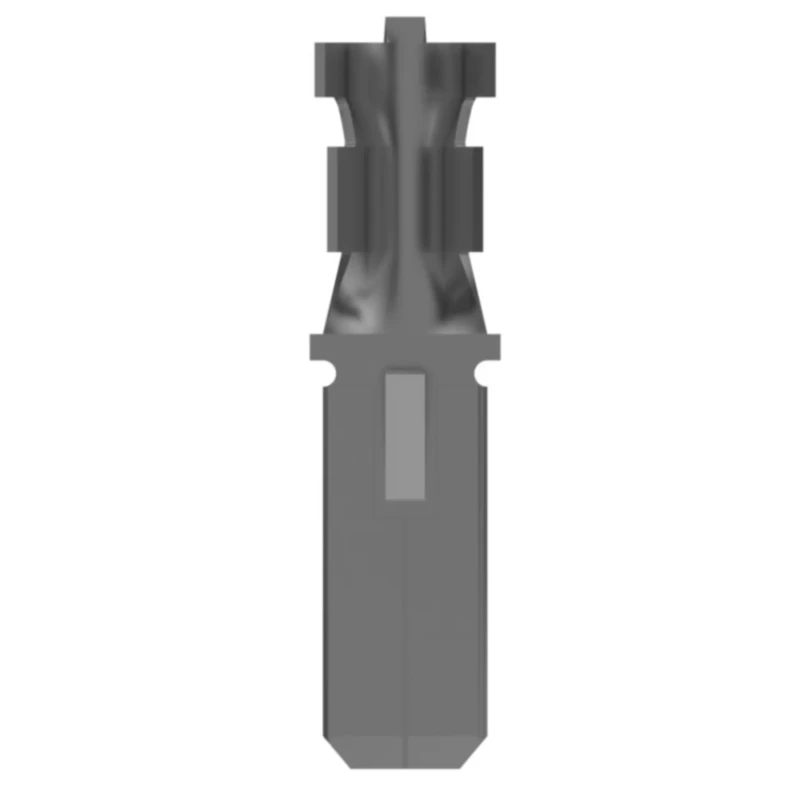 TE Connectivity Black Uninsulated Male Spade Connector, Crimp, 6.35 x 0.81 mm Tab Size, 11 AWG to 9 AWG 180409-2