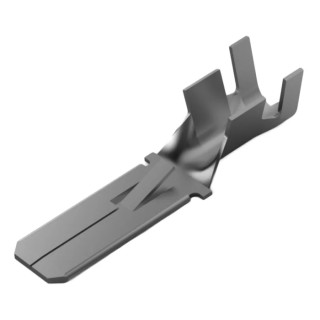 TE Connectivity Black Uninsulated Male Spade Connector Crimp, 6.35 x 0.81 mm Tab Size, 11 AWG to 9 AWG 180409-2