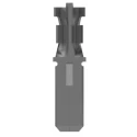 TE Connectivity Black Uninsulated Male Spade Connector Crimp, 6.35 x 0.81 mm Tab Size, 11 AWG to 9 AWG 180409-2