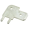 TE Connectivity FASTON 250 Black Uninsulated Male Spade Connector Solder Termination 6.3 x 0.8 mm Tab Size 726387-2
