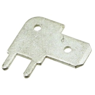 TE Connectivity FASTON 250 Black Uninsulated Male Spade Connector Solder Termination 6.3 x 0.8 mm Tab Size 726387-2