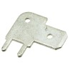 TE Connectivity FASTON 250 Black Uninsulated Male Spade Connector Solder Termination 6.3 x 0.8 mm Tab Size 726387-2