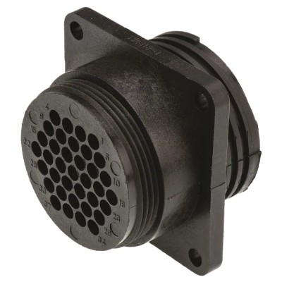 TE Connectivity Circular Connector 37 Contacts, Panel Mount, Socket, Male, IP67, CPC Series 182918-1