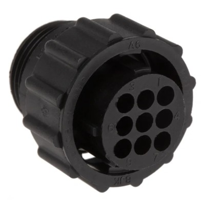 TE Connectivity Circular Connector 9 Contacts Cable Mount Plug Female CPC Series 206708-1