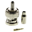TE Connectivity BNC Series 75 Ω Coaxial Connector Cable Male BNC, Straight Body Crimp 1-1337431-0