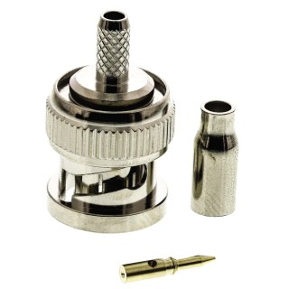 TE Connectivity BNC Series 75 Ω Coaxial Connector Cable Male BNC, Straight Body Crimp 1-1337431-0