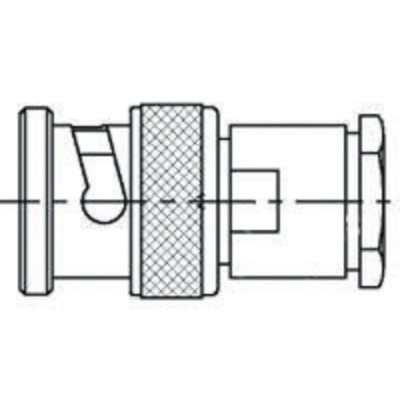 TE Connectivity BNC Series Coaxial Connector Cable Male BNC, 75 Ω, Straight Body Clamp 1-1478162-0