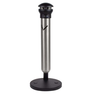 Rubbermaid Commercial Products Black Stainless Steel Base Mount Cigarette Bin 1.01 m Height 394 mm Width FG9W3100SSBLA