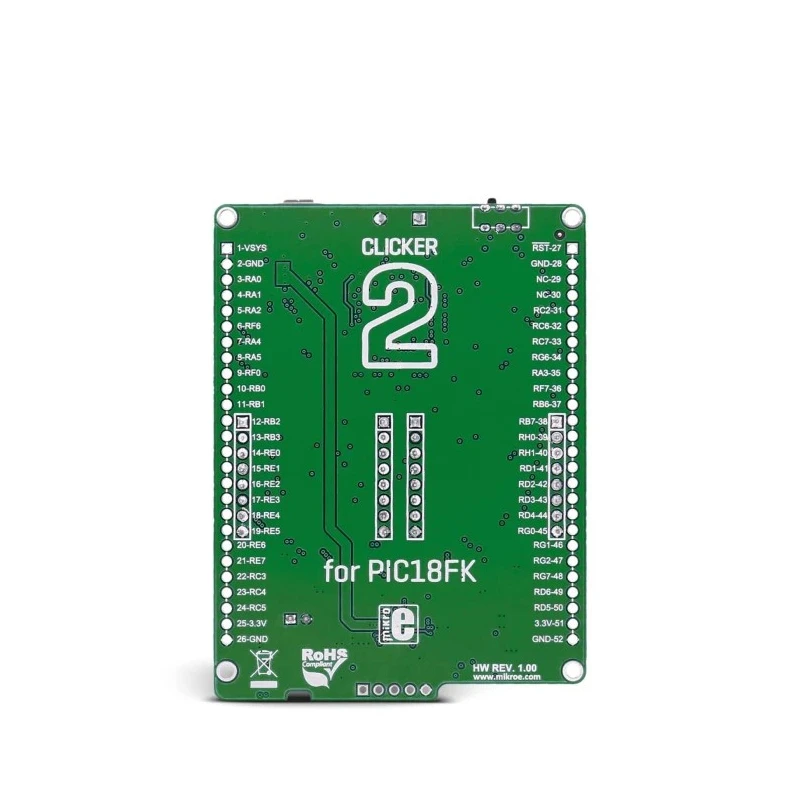 MikroElektronika Development Kit Clicker 2 for PIC18FK MCU Add On Board MIKROE-2584