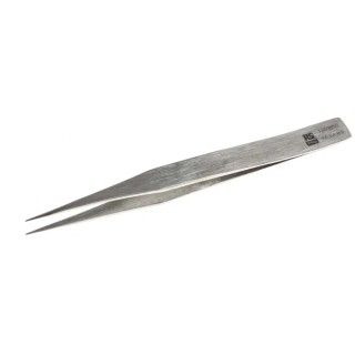 RS PRO 130mm Stainless Steel Pointed Fine Straight Tweezer 136-9850