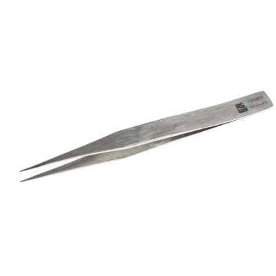 RS PRO 130mm Stainless Steel Pointed Fine Straight Tweezer 136-9850