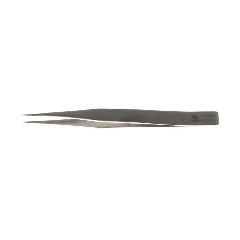 RS PRO 130mm Stainless Steel Pointed Fine Straight Tweezer 136-9850