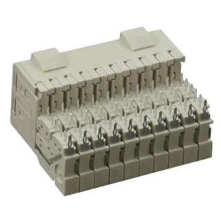 TE Connectivity Z-PACK HM-Zd Backplane Connector 2.5 mm Pitch 40 Contacts 250V AC 700mA Right Angle Female 6469028-1
