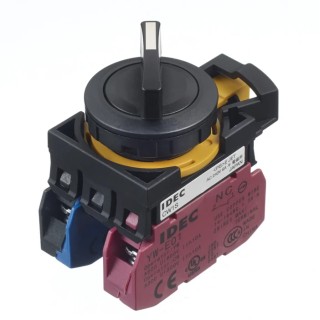 Idec Spring Return Selector Switch SPDT 2 Positions 22 mm Cutout Diameter CW1S-21E11