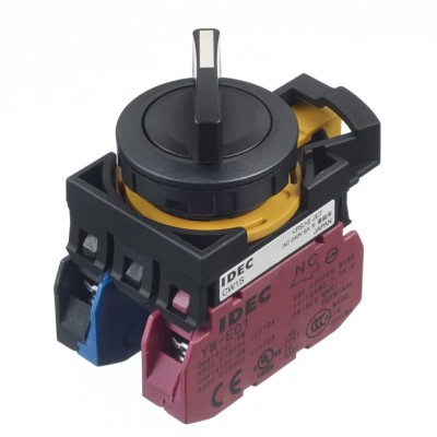 Idec Spring Return Selector Switch SPDT 2 Positions 22 mm Cutout Diameter CW1S-21E11