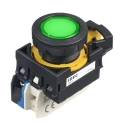 Idec Illuminated Push Button Switch Panel Mount SPST Maintained Green LED 22 mm Cutout IP65 24V CW1L-A1E10Q4G