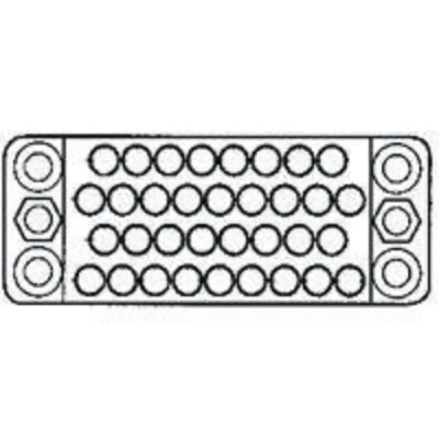 TE Connectivity M Series M Male Connector Housing, 3.81 mm Pitch, 50 Way, 4 Row Straight 201358-1
