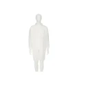 3M White Unisex Disposable Visitor Coat Polypropylene Material Zipper Closure Size S 4400WS
