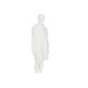 3M White Unisex Disposable Visitor Coat Polypropylene Material Zipper Closure Size S 4400WS