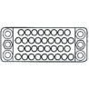 TE Connectivity M Male Connector Housing, 3.81 mm Pitch, 50 Way, 4 Row Straight 201358-1