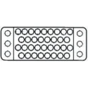 TE Connectivity M Series Connector Housing Female, 75 Contacts, 6 Rows, 3.81 mm Pitch, Cable Mount, Straight 201311-1