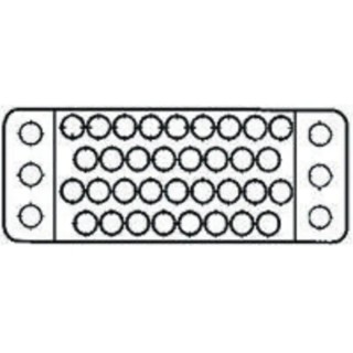TE Connectivity M Series Connector Housing Female, 75 Contacts, 6 Rows, 3.81 mm Pitch, Cable Mount, Straight 201311-1