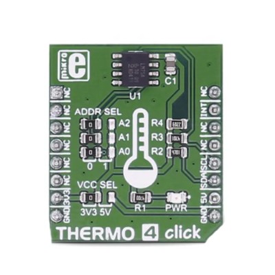 MikroElektronika Sensor Development Tool Thermo 4 Click Digital Temperature Sensor I2C Interface MIKROE-2632