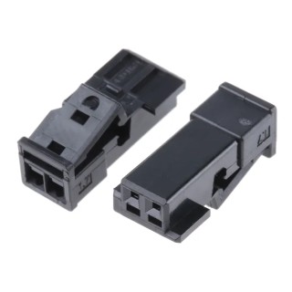 TE Connectivity Micro Quadlock System Female Connector Housing 2 Way 1 Row Straight 2.54 mm Pitch 1-1718333-1