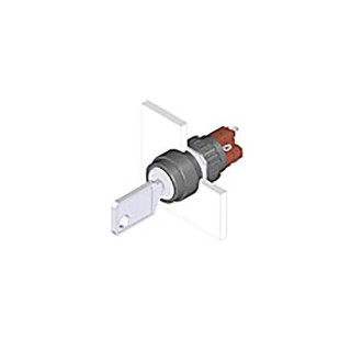 EAO Keylock Switch, 1 NO/1 NC Contact Configuration, 5A Current, 2 Positions Latching Operation Rated Round Bezel 90° IP65