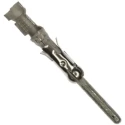 TE Connectivity Male Crimp Circular Connector Contact 27.5mm Length Brass Tin Plating 163085-9