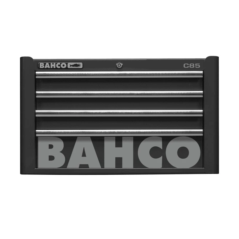 Bahco 4 Drawer Tool Chest with Stainless Steel Top 300 kg Load Capacity 1485K4BLACK