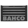 Bahco 4 Drawer Tool Chest with Stainless Steel Top 300 kg Load Capacity 1485K4BLACK