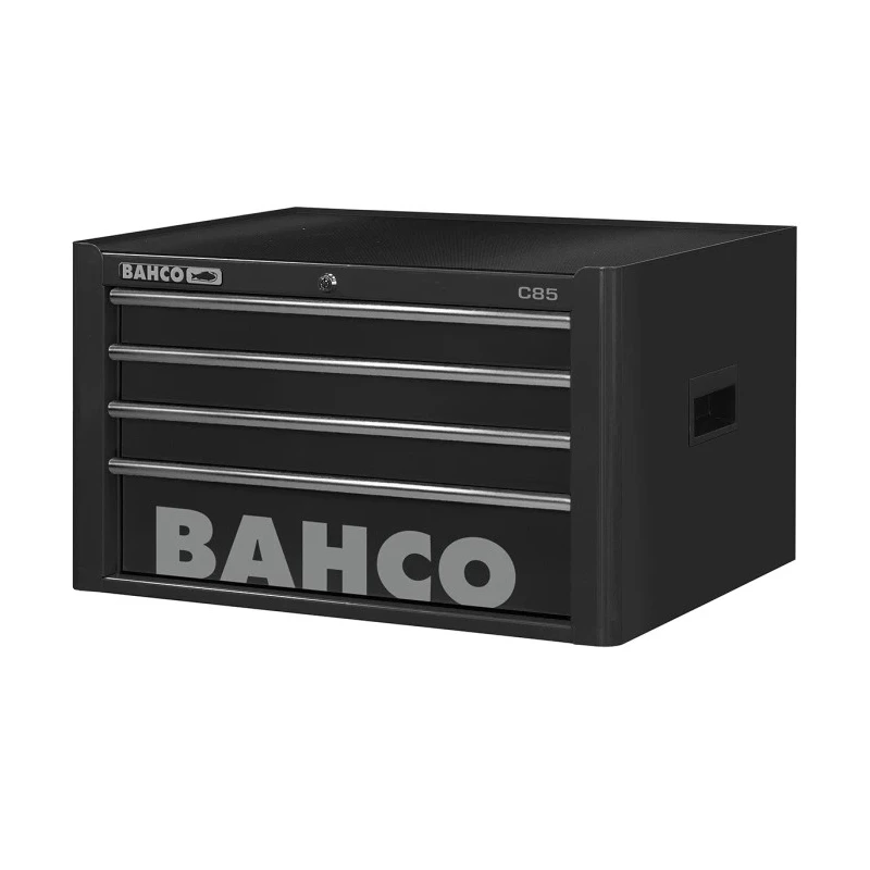 Bahco 4 Drawer Tool Chest with Stainless Steel Top 300 kg Load Capacity 1485K4BLACK