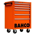 Bahco 6 Drawer Wheeled Tool Trolley Solid Steel Orange 763mm x 501mm x 956mm 1475K6