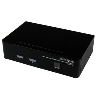 StarTech.com 2 Port 1 Display USB DisplayPort KVM Switch 3.5 mm Stereo Audio 3840 x 2400 Pixel Maximum Resolution SV231DPUA