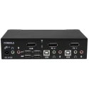 StarTech.com 2 Port 1 Display USB DisplayPort KVM Switch 3.5 mm Stereo Audio 3840 x 2400 Pixel Maximum Resolution SV231DPUA